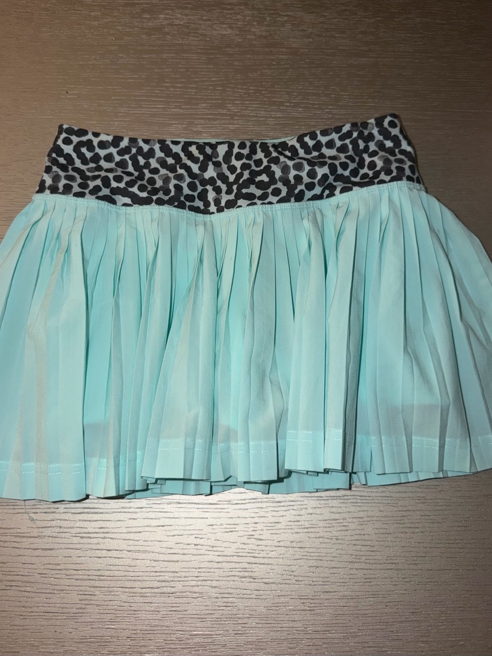 lululemon athletica Mint Pleated Skirt with Black-and-White Animal Waistband